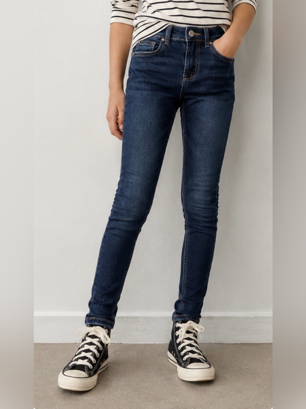 ZARA Girls Dark Wash Skinny Jeans Size 8 / 128 cm